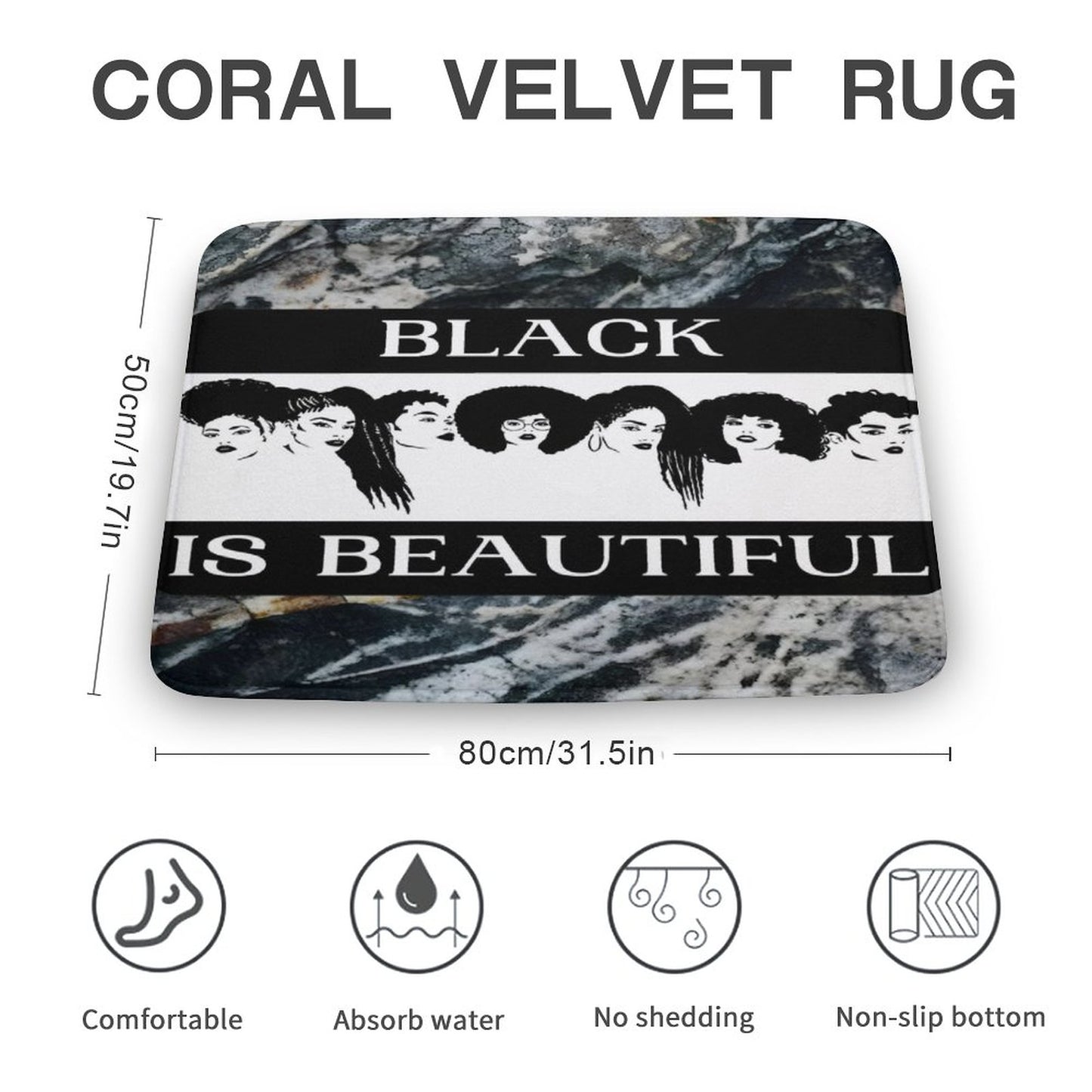 Coral Velvet Rug-19.7"x31.5"/50x80cm