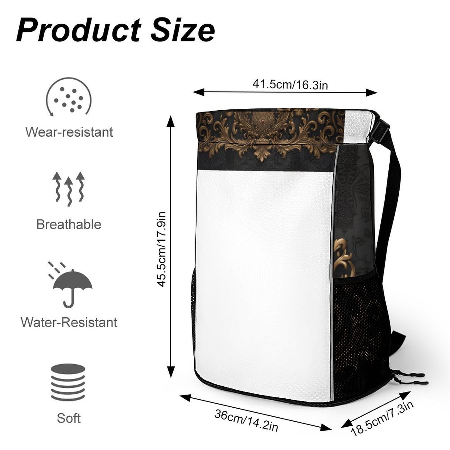 Waffle Cloth Sprots Drawstring Bag (Multi-Sites)