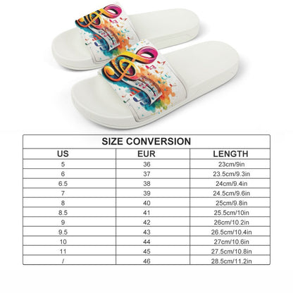 MUSIC GRAFFITI Unisex PVC Slippers or Slides