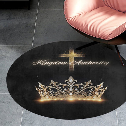 Round Coral Velvet Warm Floor Mat