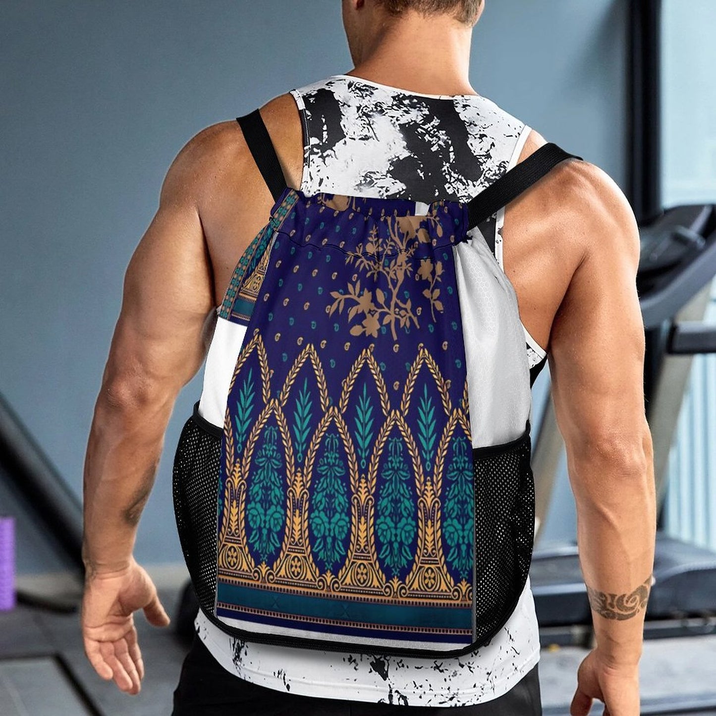 Waffle Cloth Sprots Drawstring Bag (Multi-Sites)