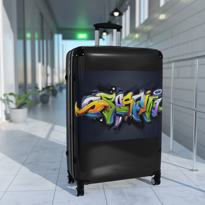 COLORFUL GRAFFITI Suitcase-SMALL, MEDIUM, LARGE (with lock/4 double swivel wheels/inner pockets)