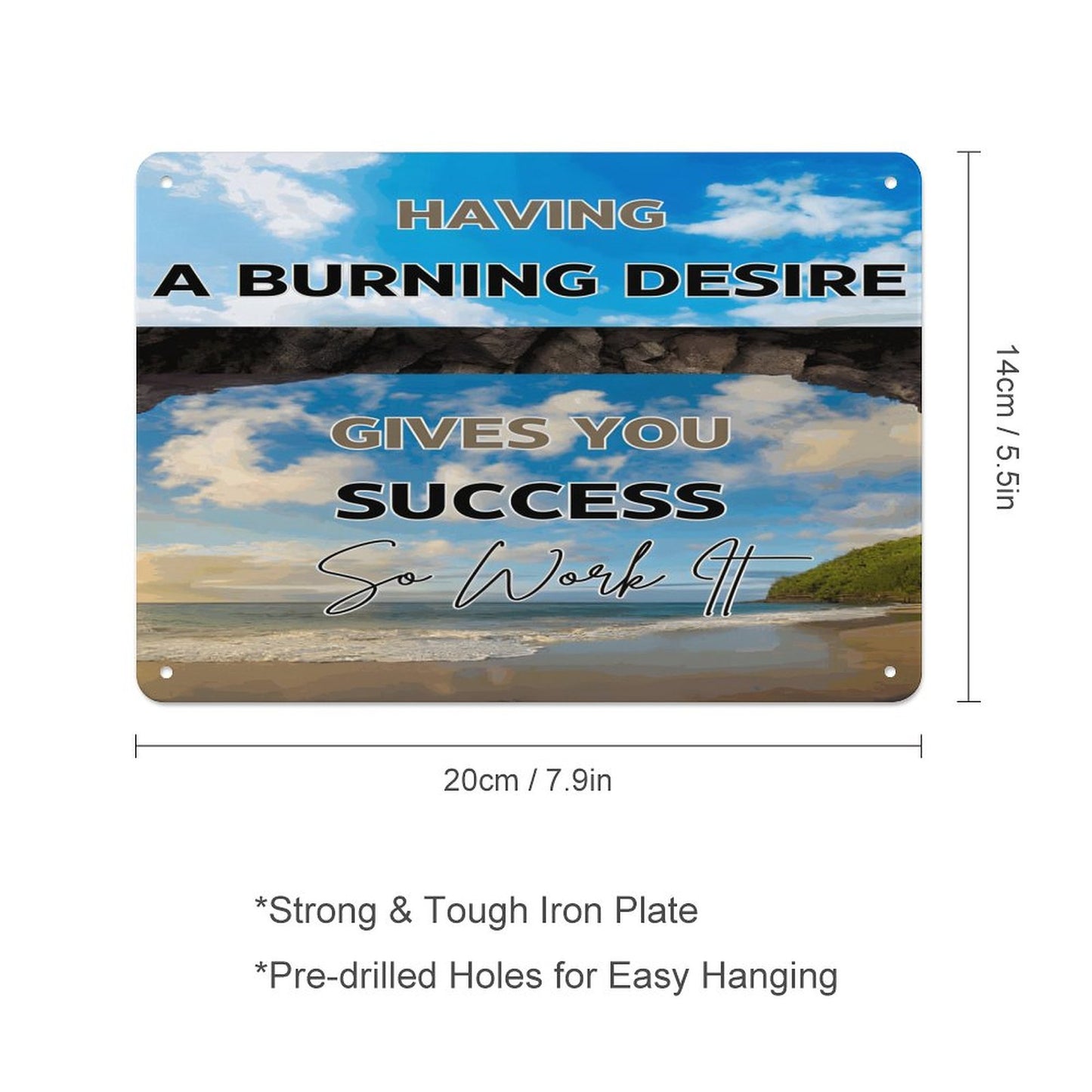 Horizontal Personalized Metal Wall Art Tin Sign-5.5"x7.9"/14x20cm