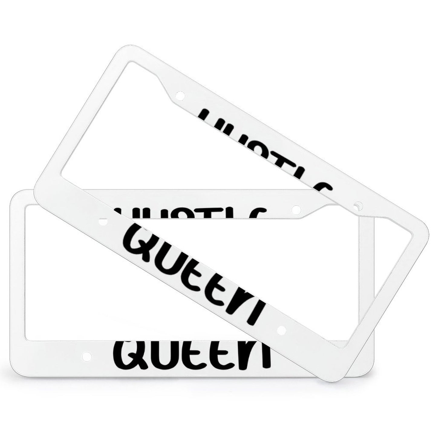 License Plate Frames with 4 Round Holes (1 Pair)