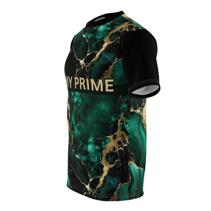 IN MY PRIME GREEN & GOLD MARBLE Tee (4 oz=thin/6 oz. thick)