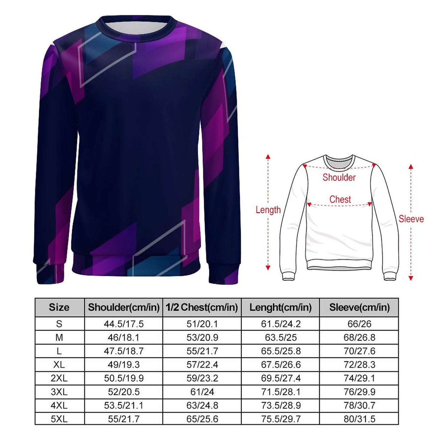 250gsm Round Neck Men's Sweatshirt 4T35 (All-Over Printing)
