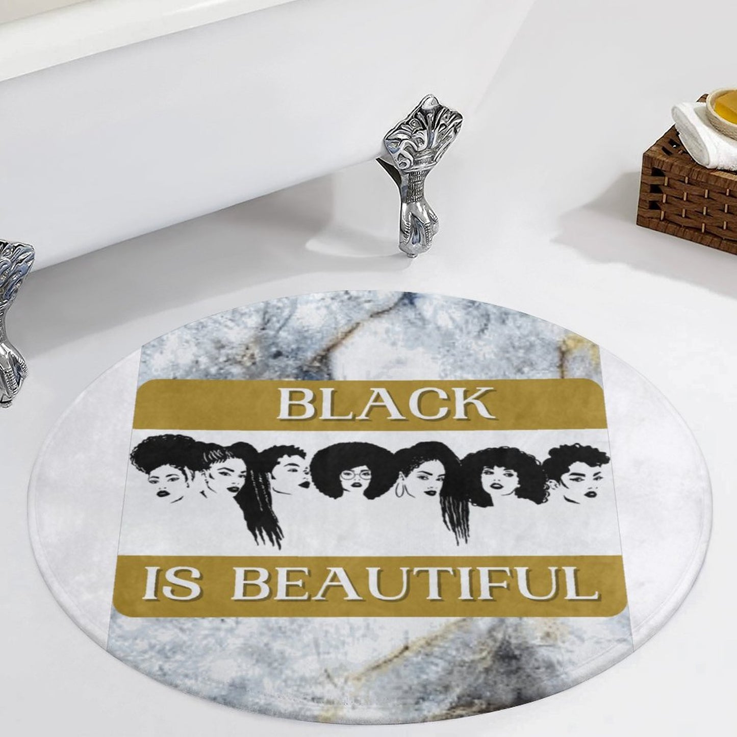 Round Coral Velvet Warm Floor Mat