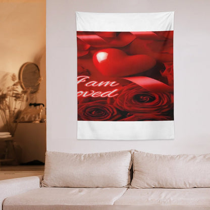 Wall Art with Vertical Tapestry