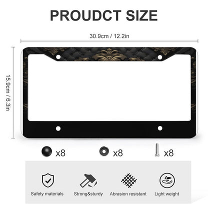 License Plate Frames with 4 Round Holes (1 Pair)