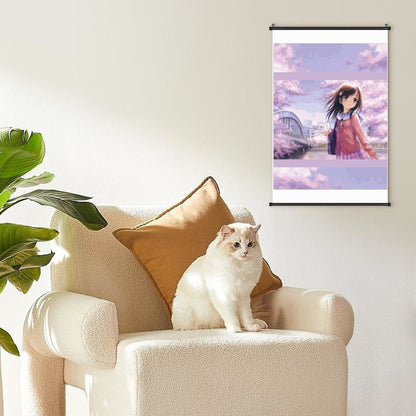 Canvas Hanging Poster with Scrolls-16"x24"/ 40x60cm