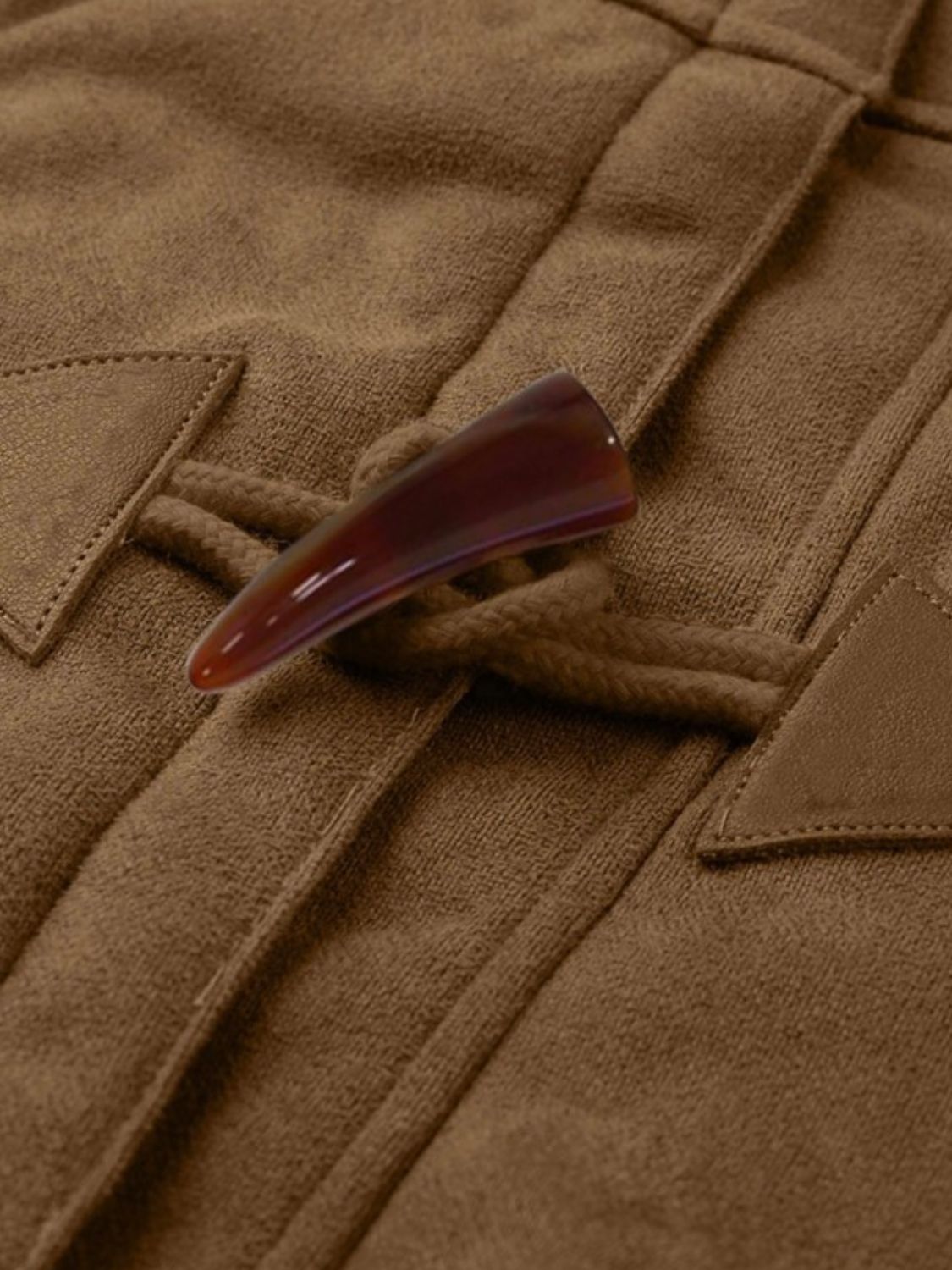 Full Size Pocketed Long Sleeve Hooded Toggle Jacket (many colors) -*SMALL-5XL