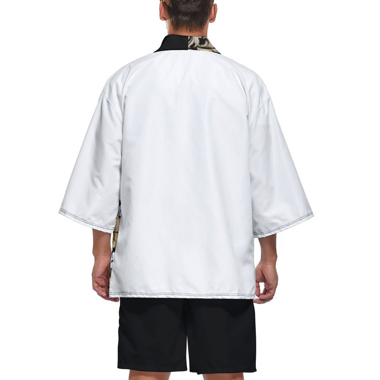 Drop Shoulder Male Kimono Cardigan(All-Over Printing)