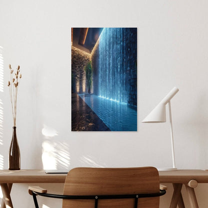WALL WATERFALL Unframed Art Canvas (Vertical 2:3)-8x12 inch (smaller one)