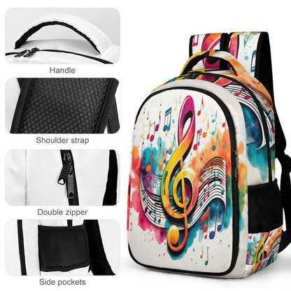 MUSIC GRAFFITI Multi-Pocket Backpack
