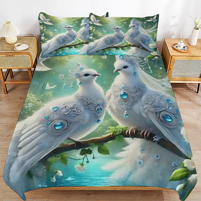 3-Piece Bedding Set-90"x90"/ 229x229cm (Dual-sided Printing)