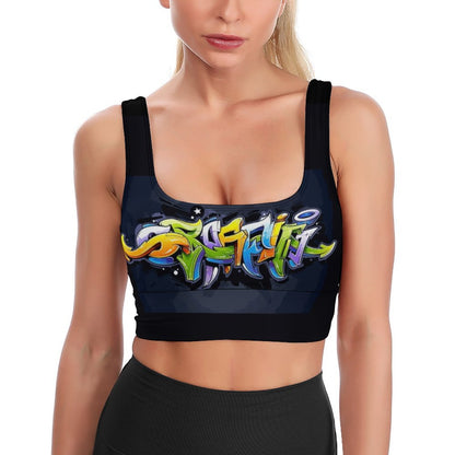 COLORFUL GRAFFITI Sports Bra