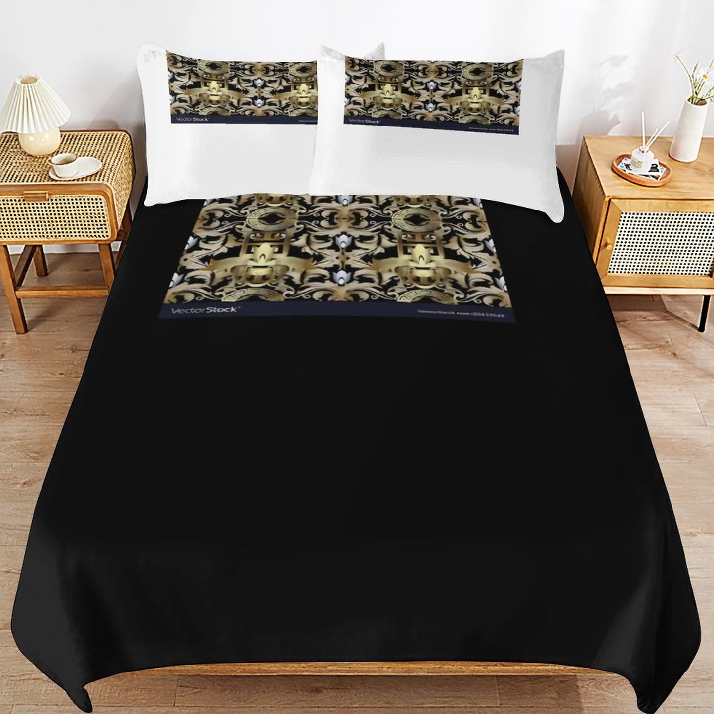 3-Piece Bedding Set-90"x90"/ 229x229cm (Dual-sided Printing)