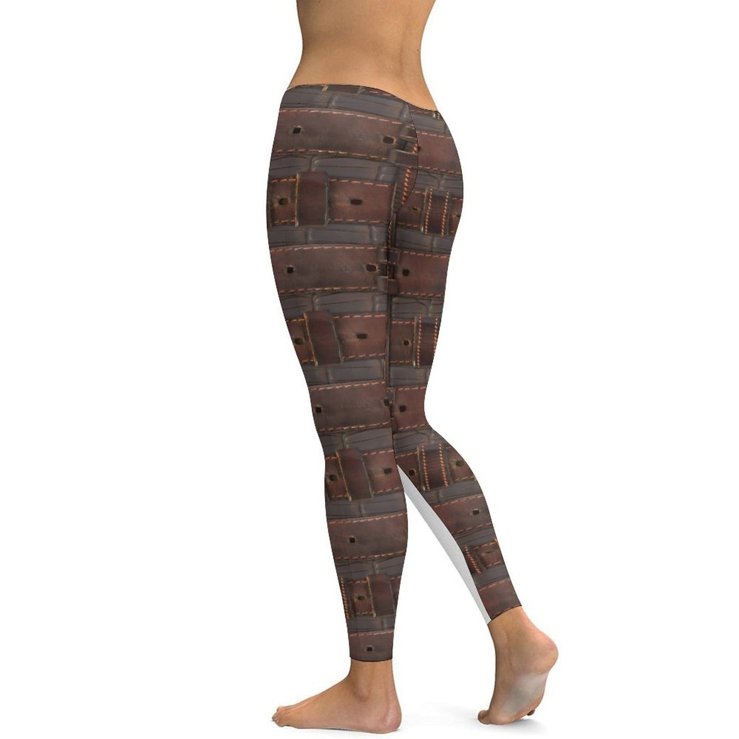 RUGGED LEATHER BUCKLE Print Yoga Pants for Women-SMALL-2XL