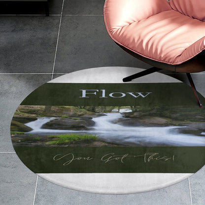 Round Coral Velvet Warm Floor Mat