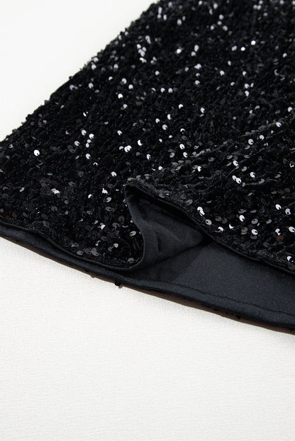 Sequin Mini Skirt-SMALL-XL