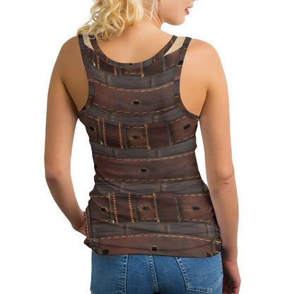 RUGGED LEATHER BUCKLE Women's Tank Top