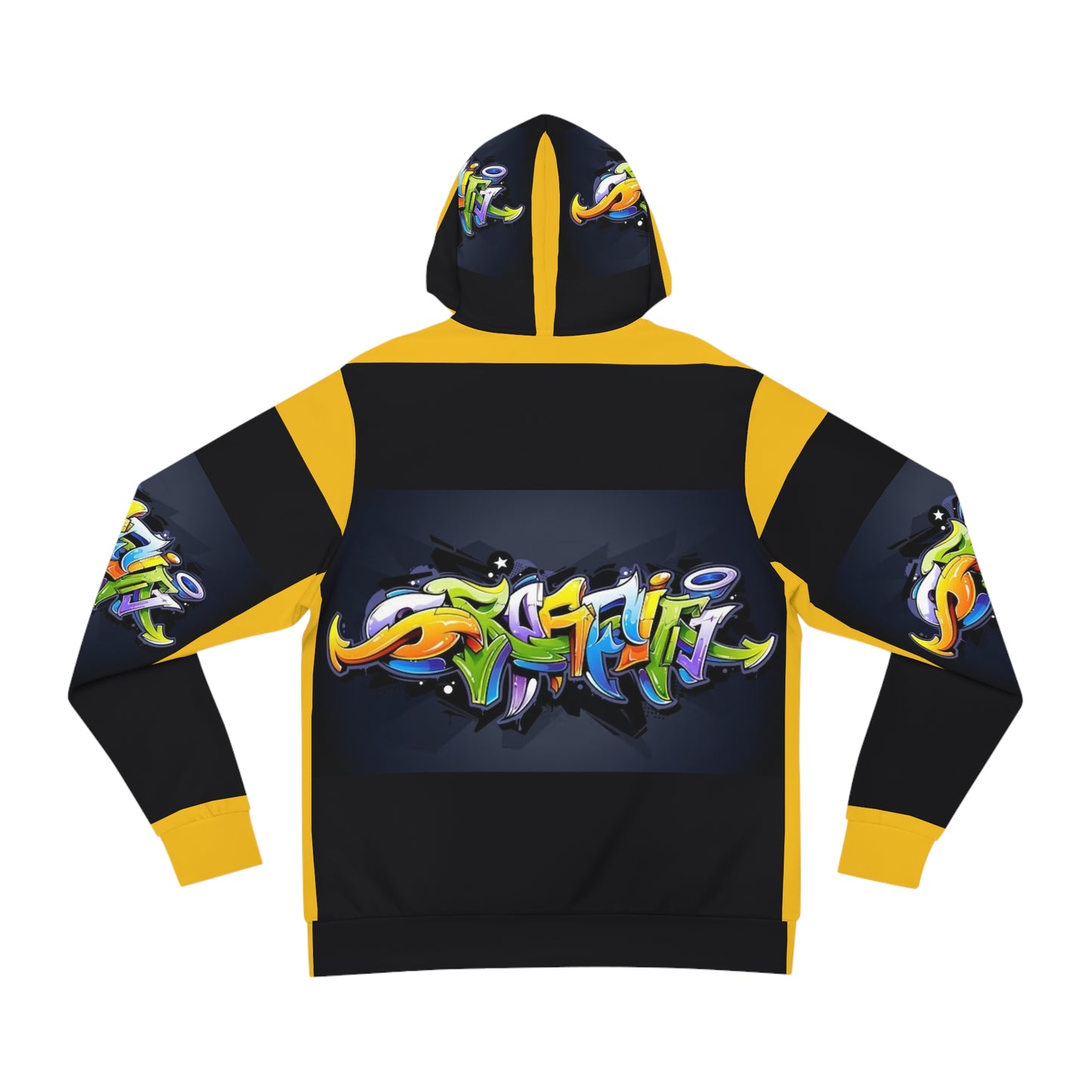 COLORFUL GRAFFITI UNISEX black/yellow Fashion Hoodie