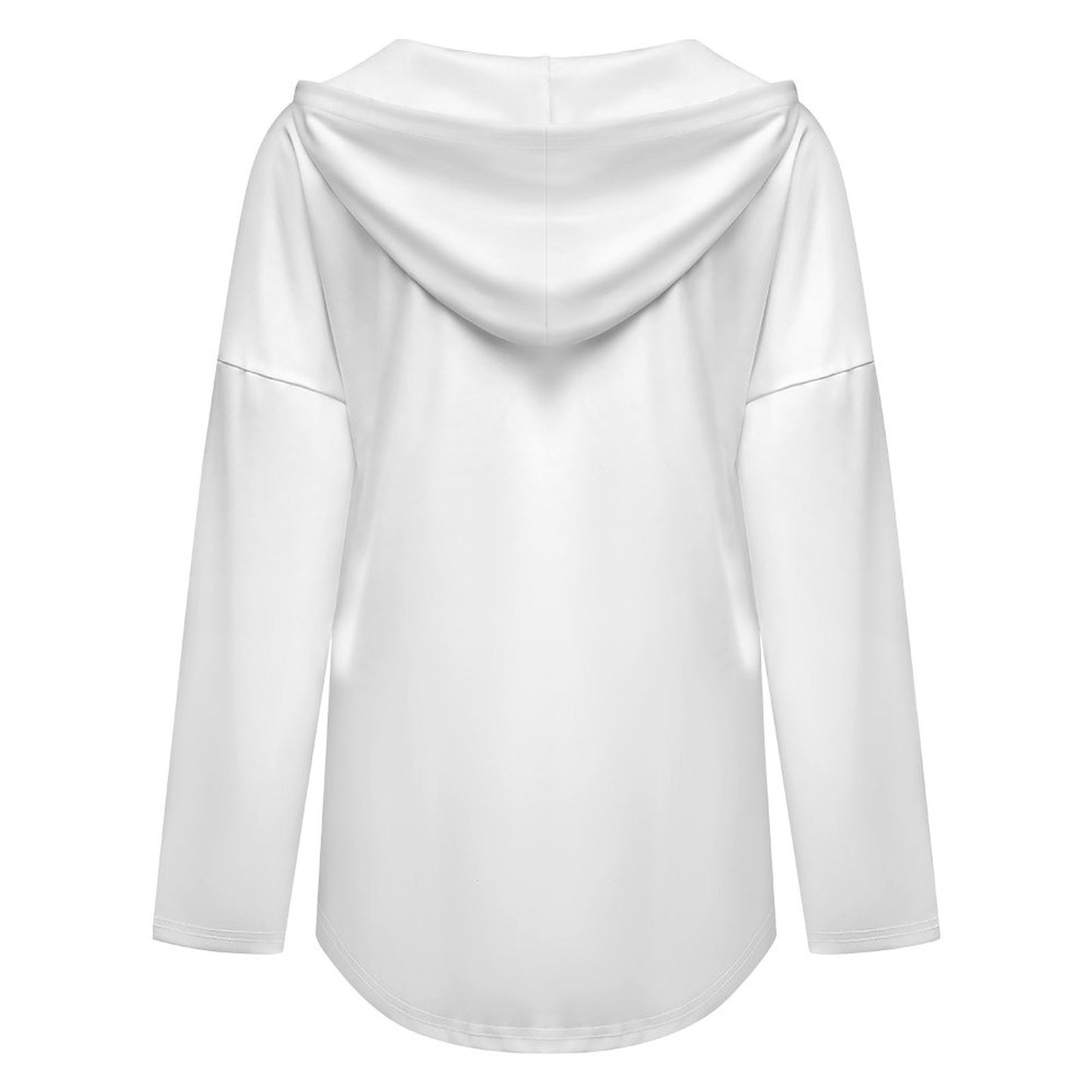 170gsm Women's V Neck Long Sleeve Hoodie(All-Over Printing)