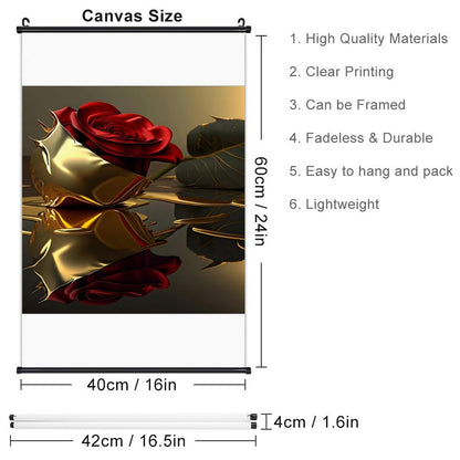 Canvas Hanging Poster with Scrolls-16"x24"/ 40x60cm