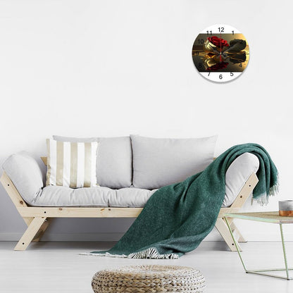 Concise Silent Wooden Wall Clock-9.84"x9.84"/ 25x25cm
