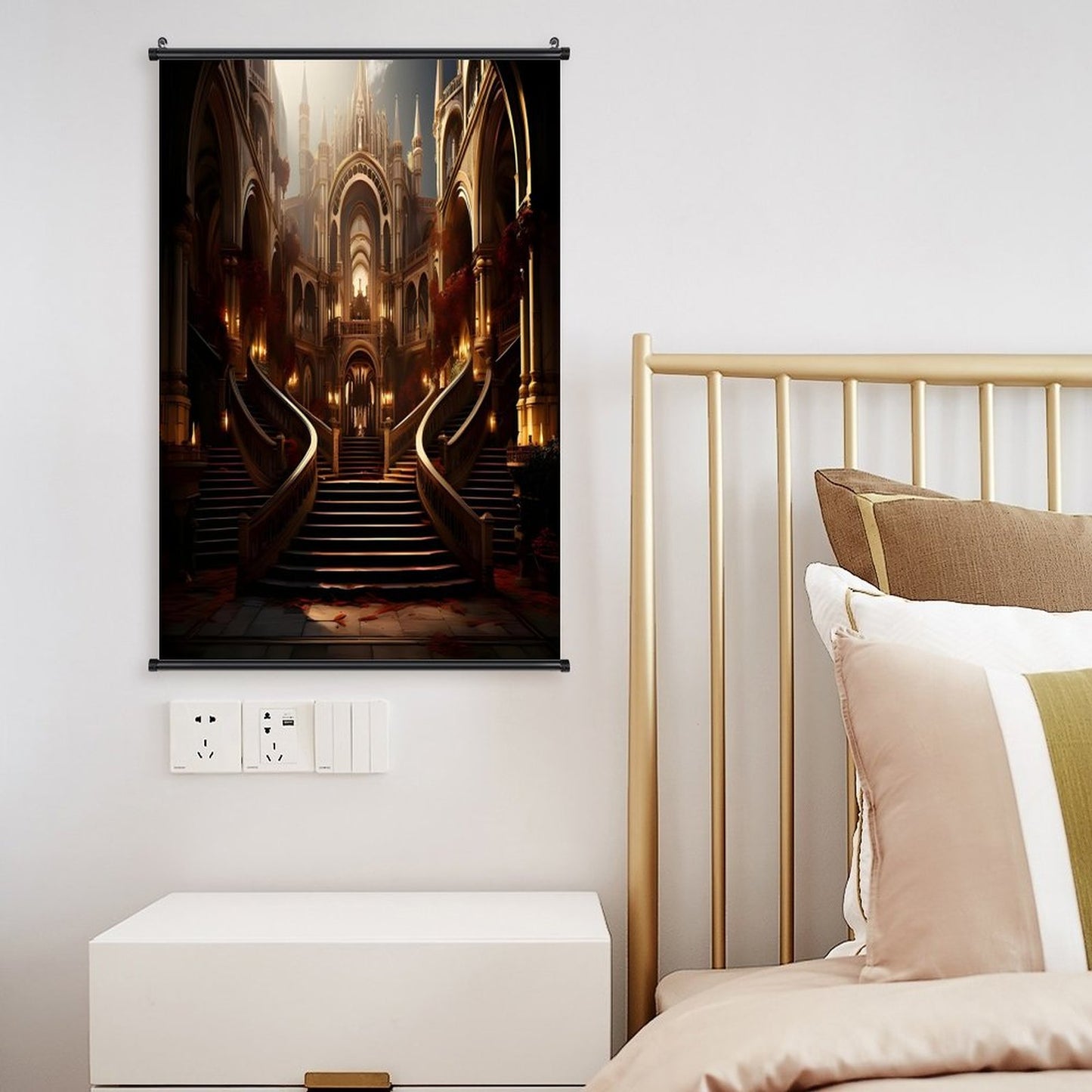 Canvas Hanging Poster with Scrolls-16"x24"/ 40x60cm