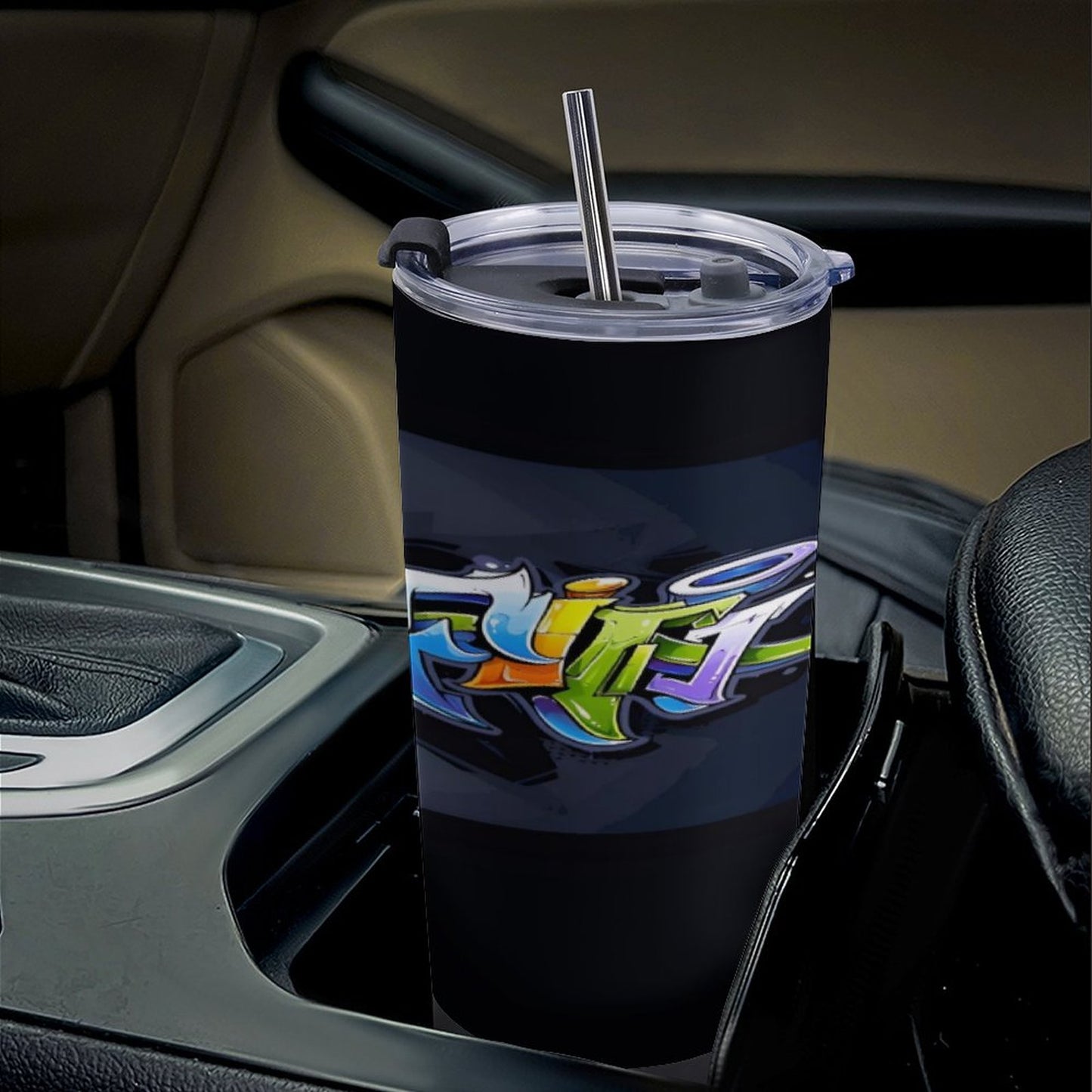 COLORFUL GRAFFITI Travel Mug Set with Cleaning Kit
