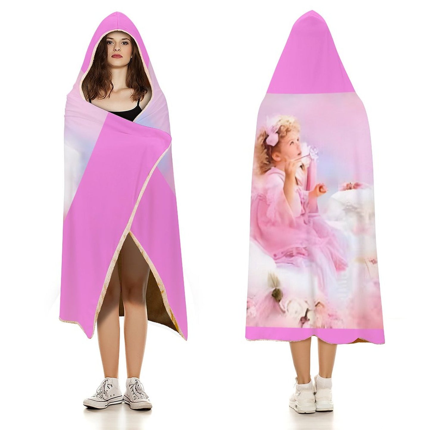 Wrap Hooded Blanket-60"x80"/ 150x200cm