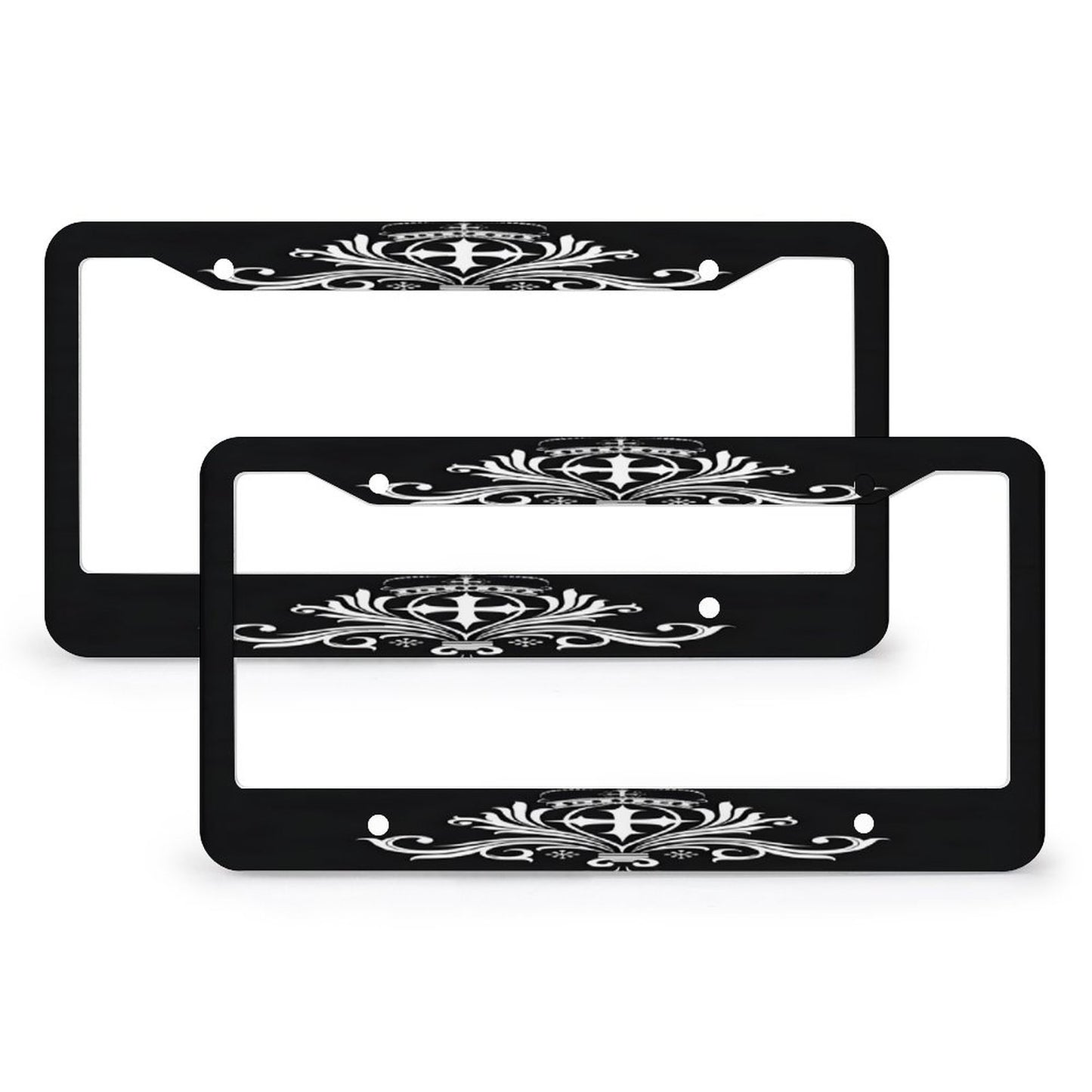 License Plate Frames with 4 Round Holes (1 Pair)