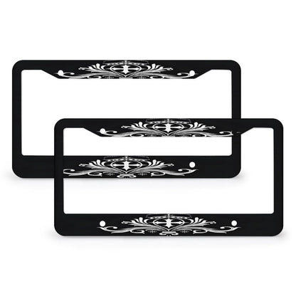 License Plate Frames with 4 Round Holes (1 Pair)