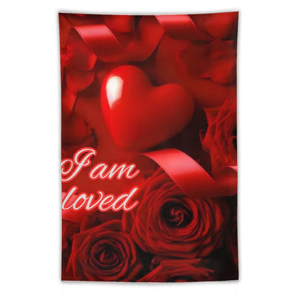 Wall Art with Vertical Tapestry
