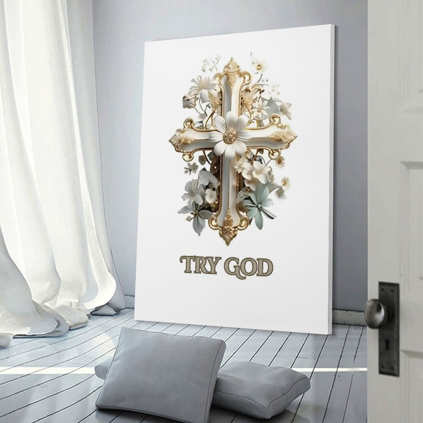 Framed Wooden Poster Hanging (Vertical 2:3)-8x12 inch-TRY GOD