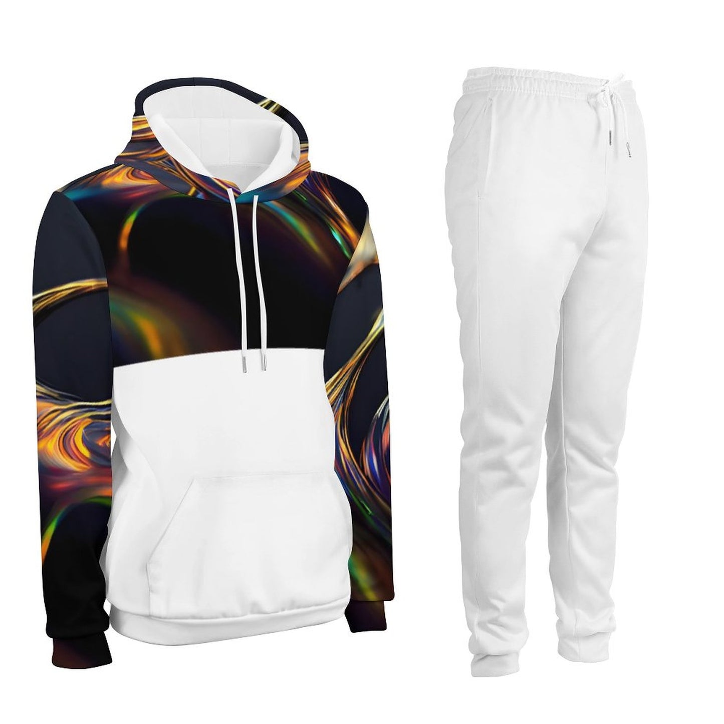250gsm Imitation Cotton Hoodie & Joggers Set 4T03 (All-Over Printing)