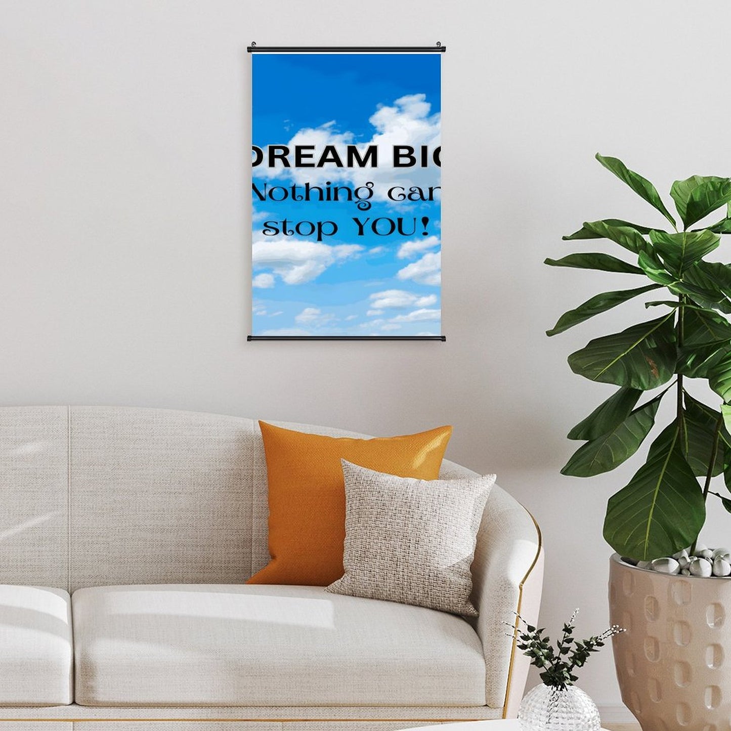 Canvas Hanging Poster with Scrolls-16"x24"/ 40x60cm