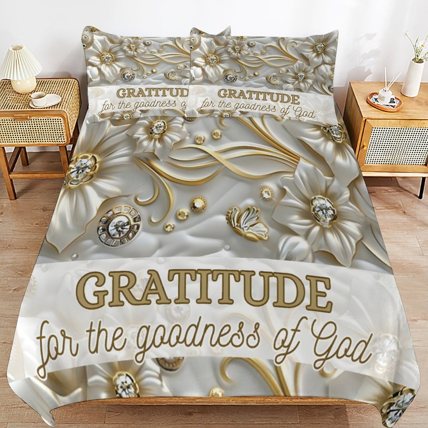 3-Piece Bedding Set-90"x90"/ 229x229cm (Dual-sided Printing)