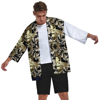 Drop Shoulder Male Kimono Cardigan ZS904 (All-Over Printing)