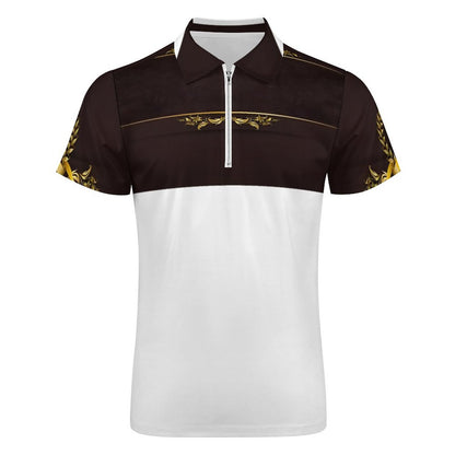 Men's Short Sleeve POLO Shirt with Zipper B470 (All-Over Printing)