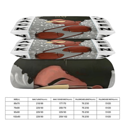 3-Piece Bedding Set-90"x90"/ 229x229cm (Dual-sided Printing)