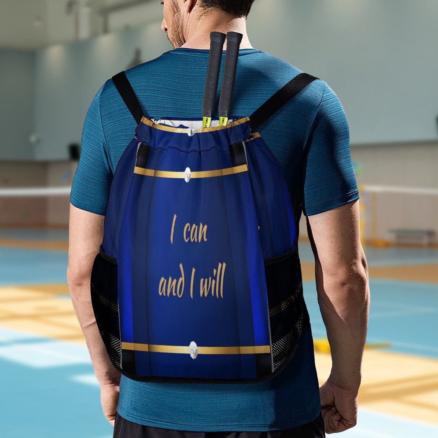 Waffle Cloth Sprots Drawstring Bag (Multi-Sites)