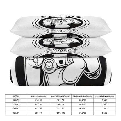 3-Piece Bedding Set-86"×70"/ 218×177cm (Dual-sideded Printing)