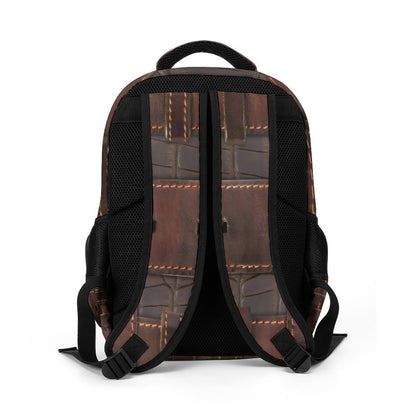 RUGGED LEATHER BUCKLE Print Backpack