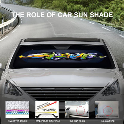 Car Cool with Sun Shades-GRAFFITI