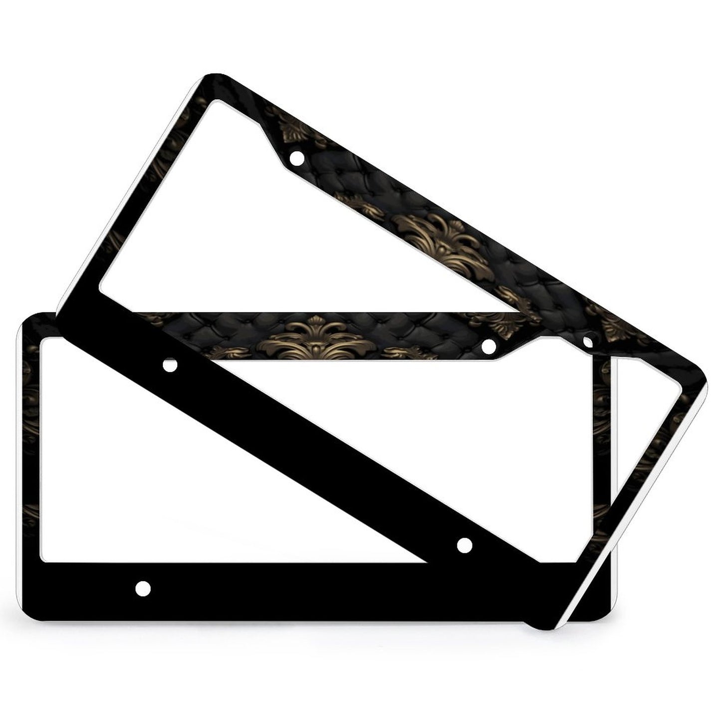 License Plate Frames with 4 Round Holes (1 Pair)