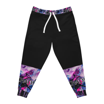 CHAOS on Black Unisex Athletic Joggers-SMALL-3XL
