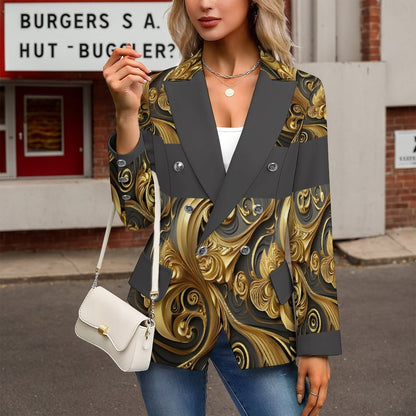 170gsm Women's Casual Blazer(All-Over Printing)