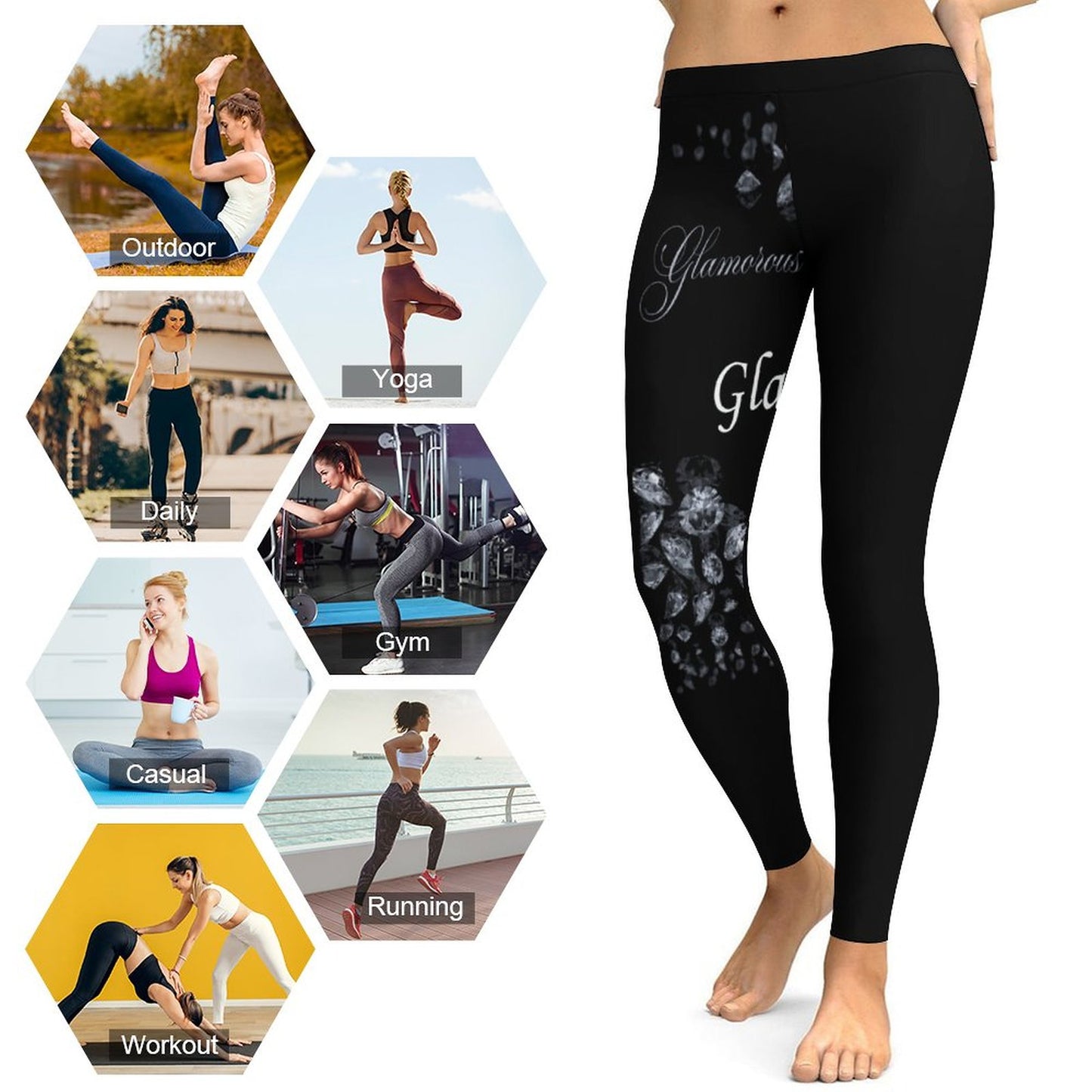 Hot Yoga Pants for Women SY010 (All-Over Printing)